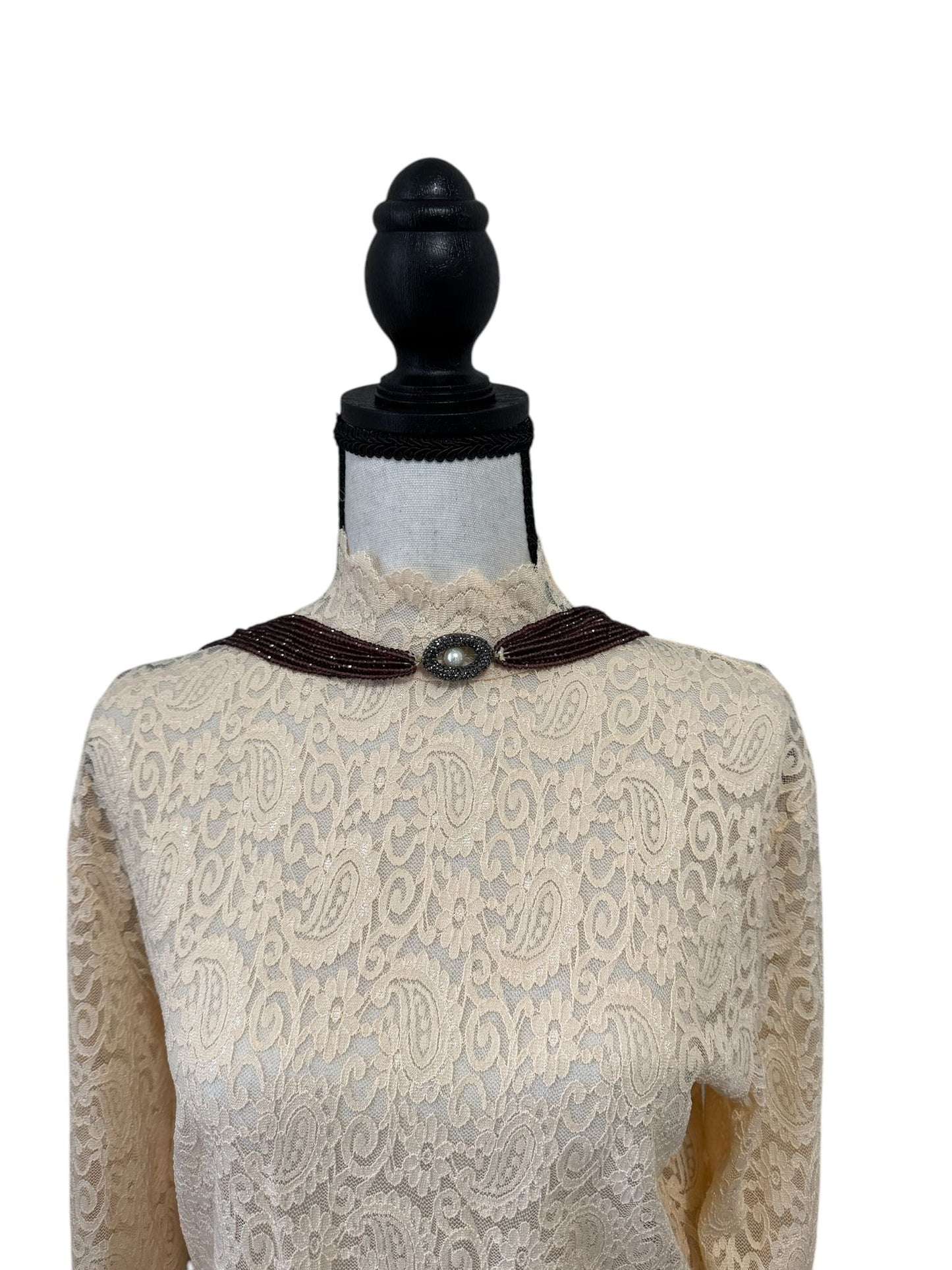 Crystal Scarf Amethyst and White Multiway Drape Style Statement Necklace