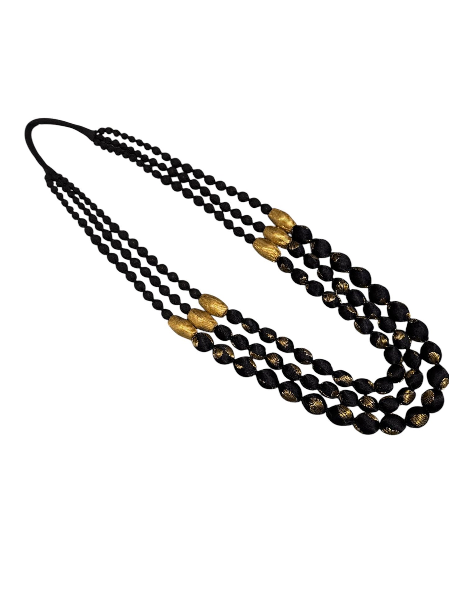 Jamawar Tissue Silk Textile 3 Layer Necklace
