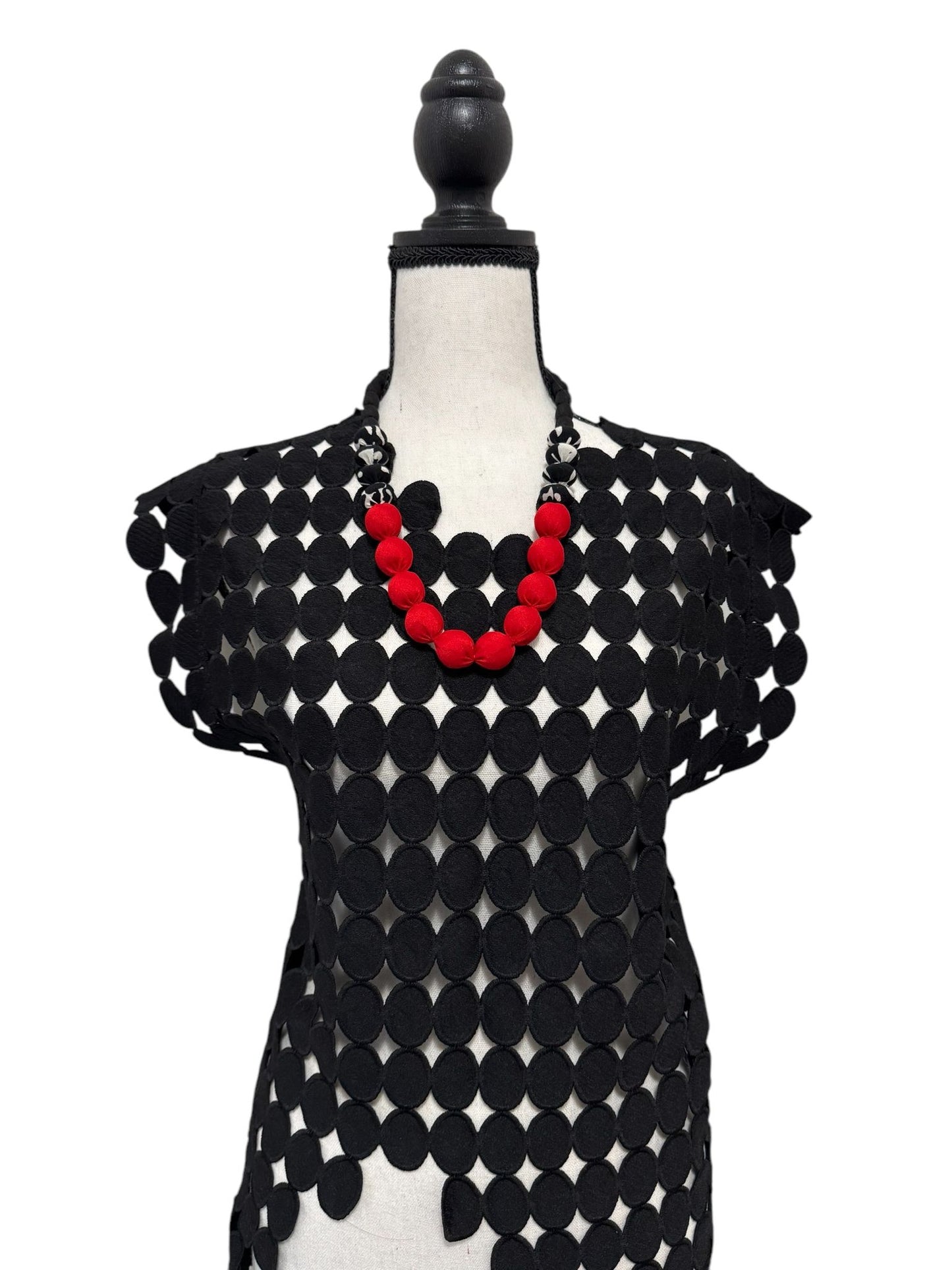 Silk Textile Adjustable Tie-Up Single Line Necklace