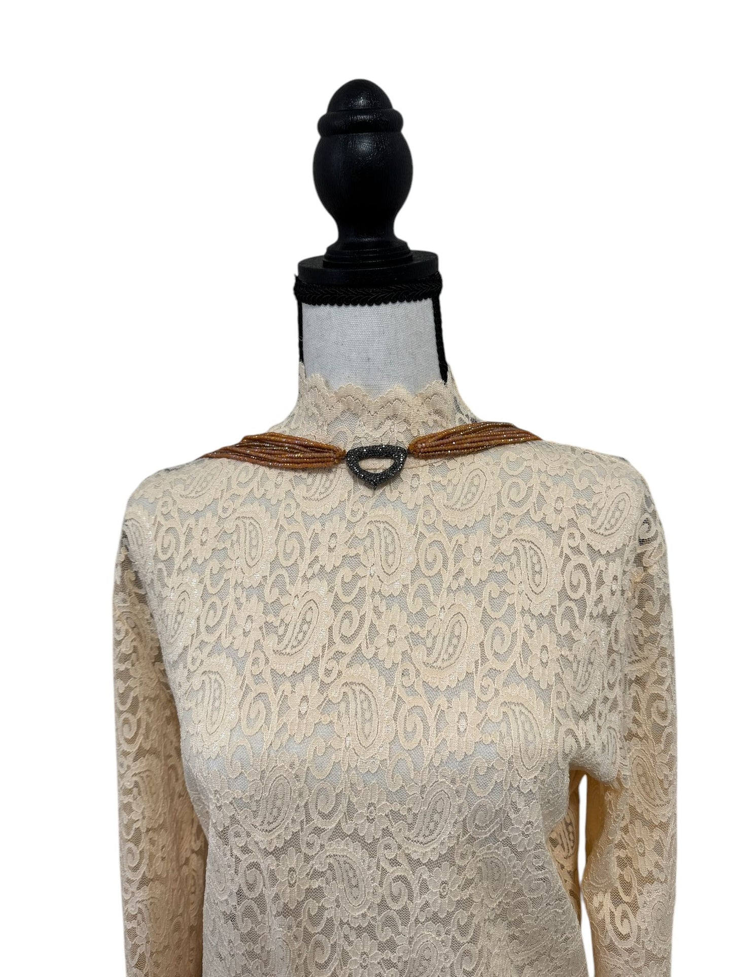 Crystal Scarf Orangish Yellow Multiway Drape Style Statement Necklace