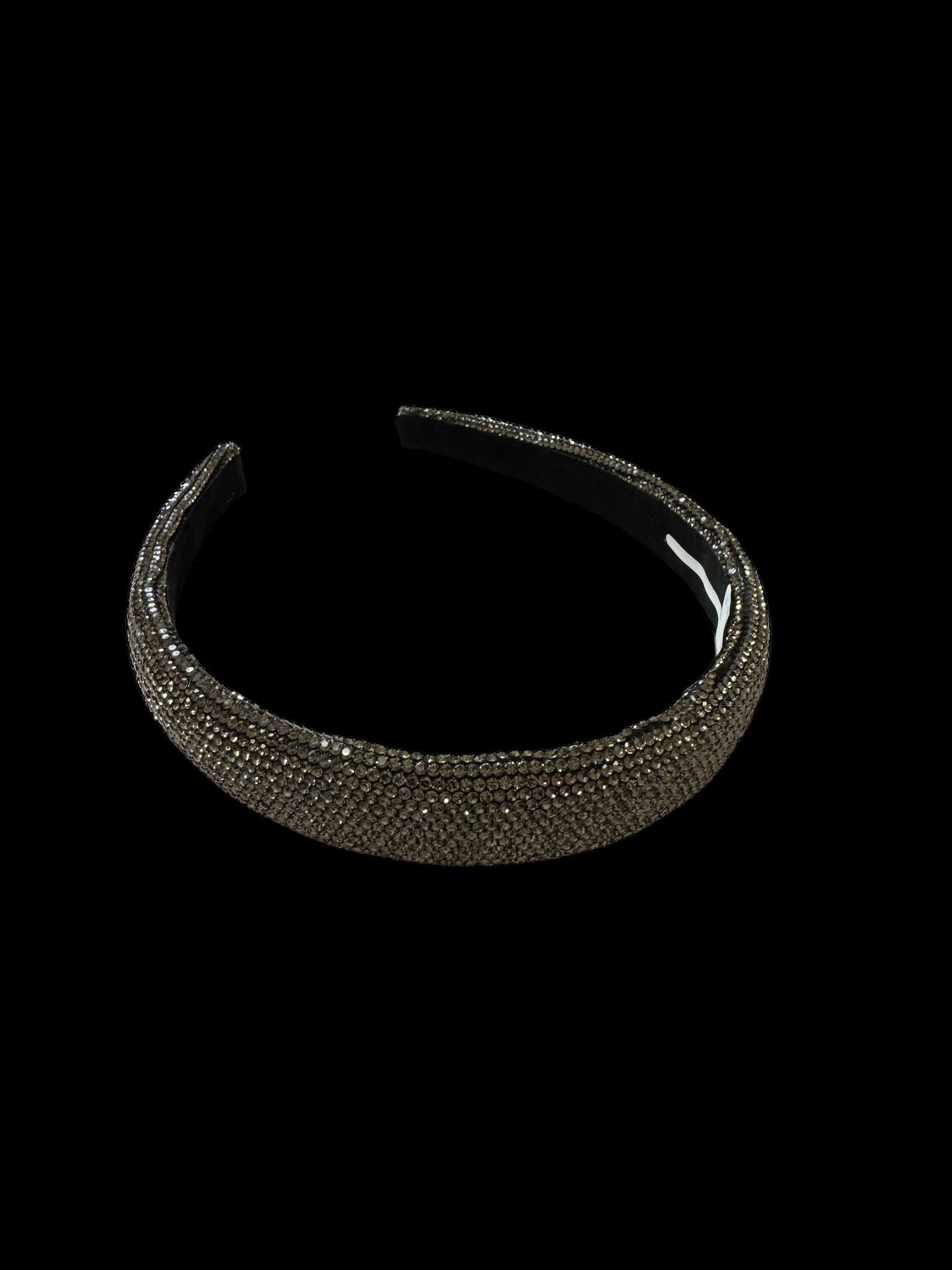1" Inch Rhinestone Crystal Padded Headband Bronze