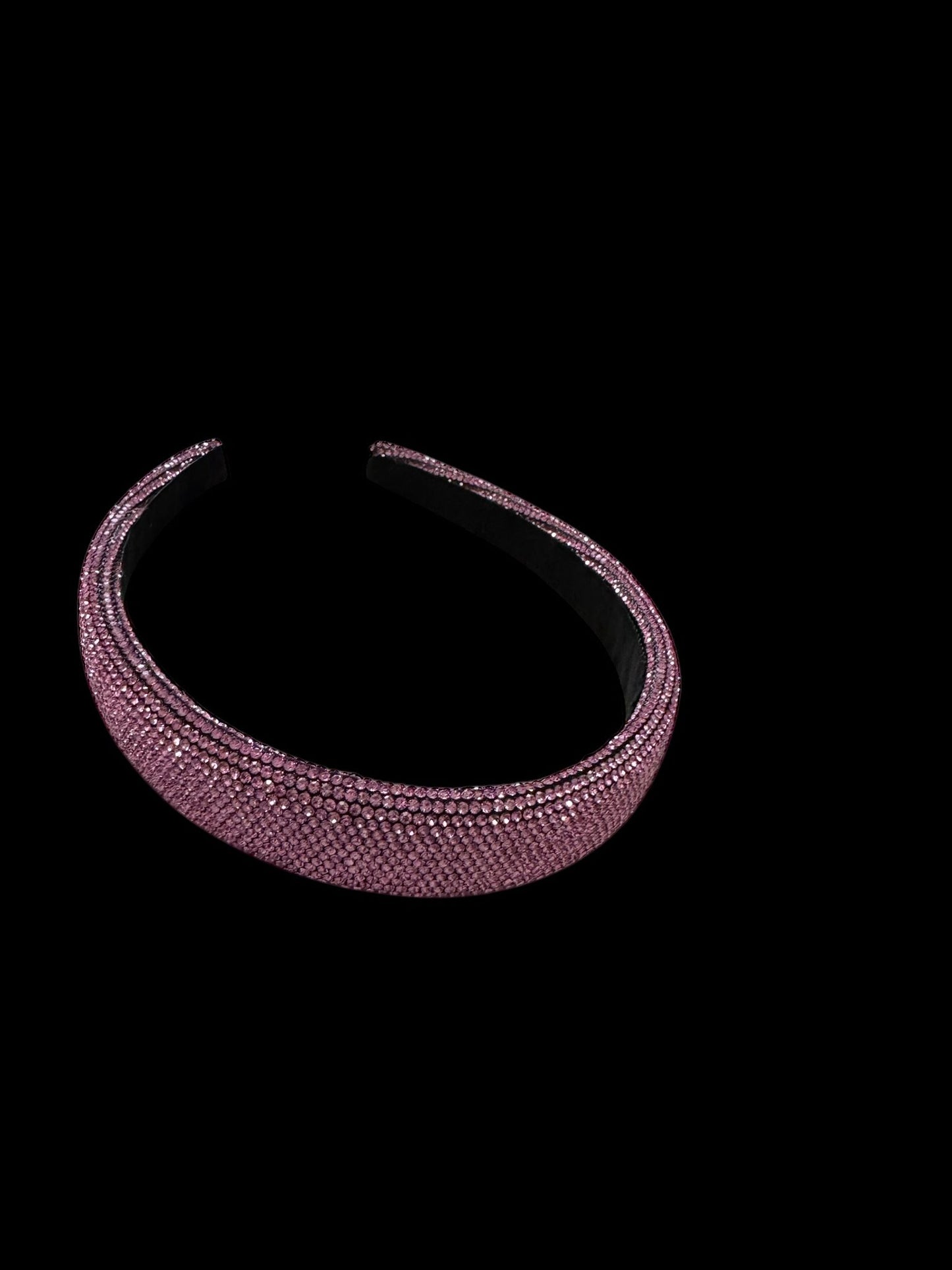 1" Inch Rhinestone Crystal Padded Headband Rose Gold