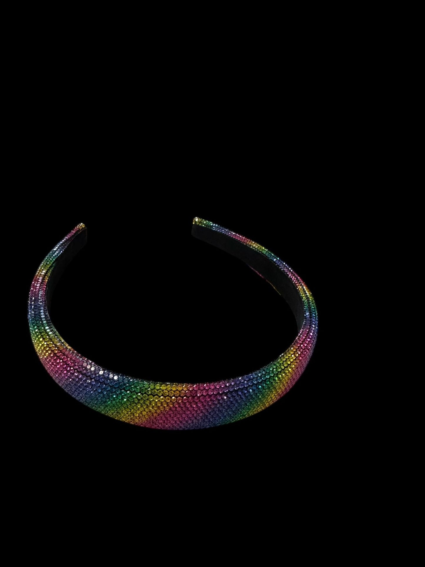 1" Inch Rhinestone Crystal Padded Headband Multicolor