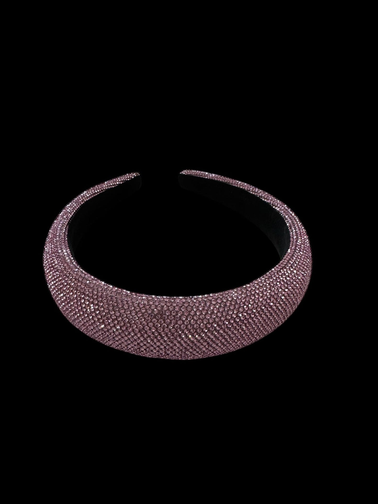 2" Inch Rhinestone Crystal Padded Headband Pink
