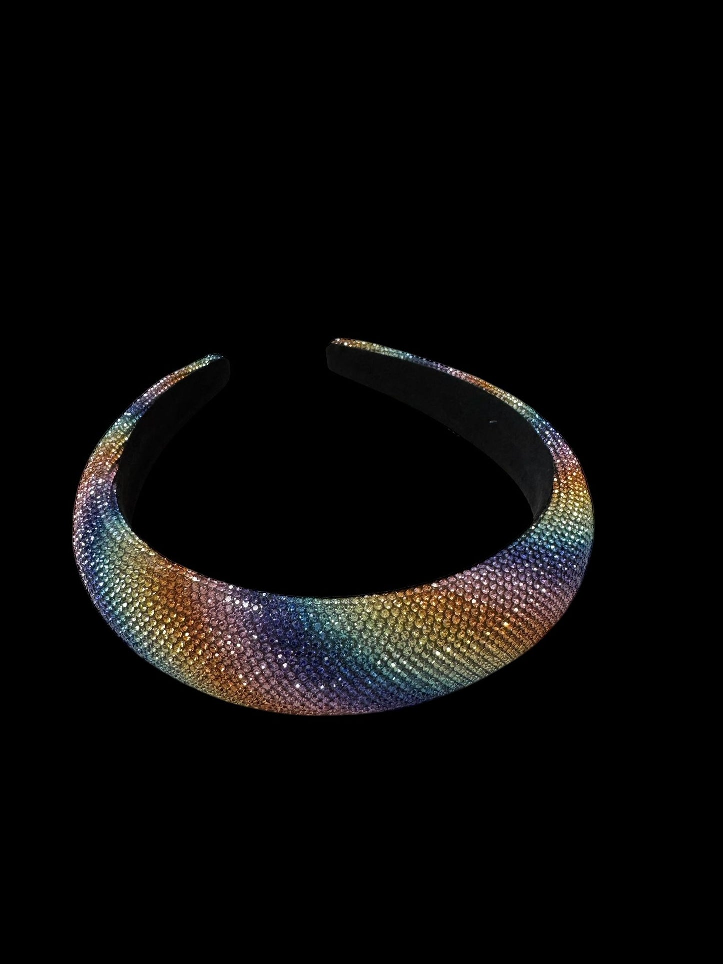 2" Inch Rhinestone Crystal Padded Headband Shaded