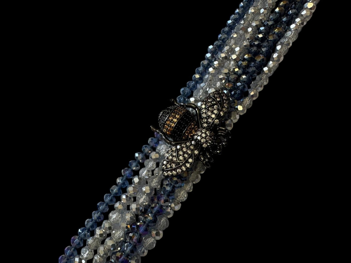 Nature's Elegance Honeybee Charm Bracelet in Color Blue