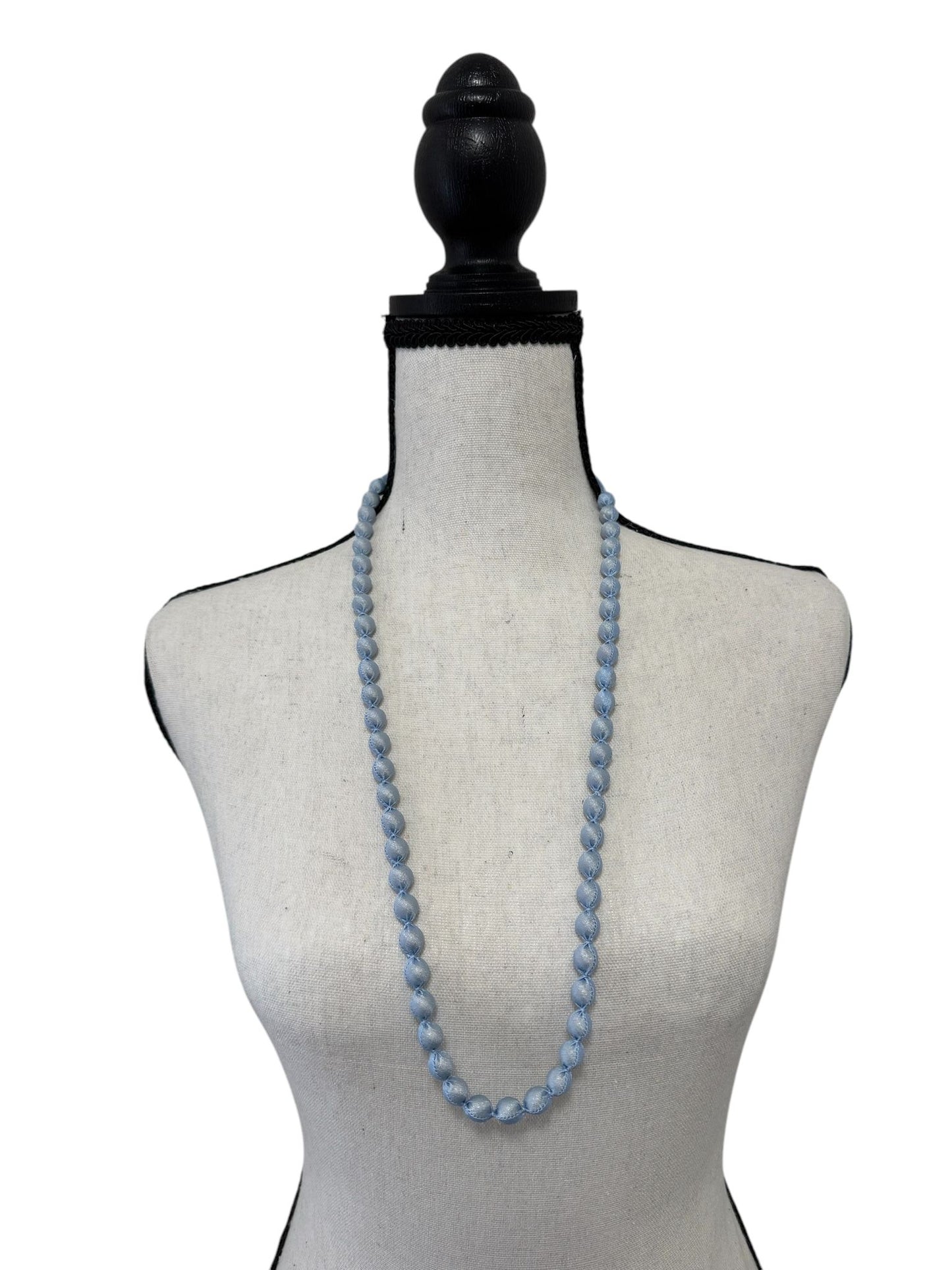 Tissue Silk Textile 5 Individual Lines Grouped Necklace