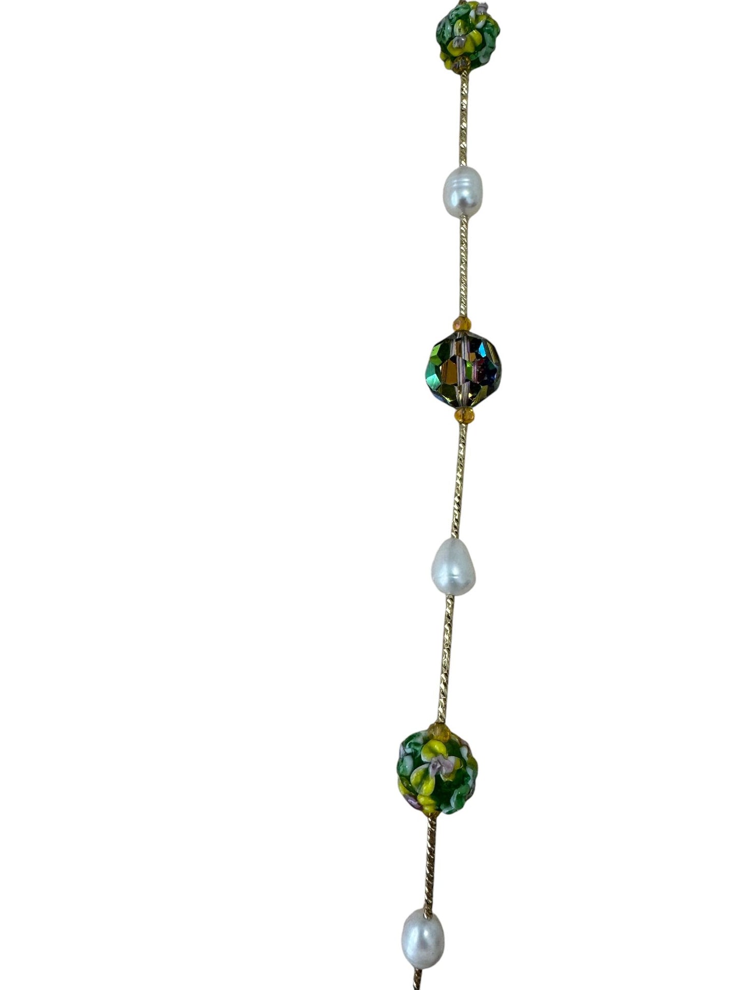 Fresh Water Pearl Swarovski Beads Japanese Carved Glass Bead