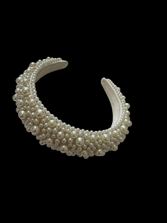 2"Inch Quilted and Padded Pearl Decorative Headband