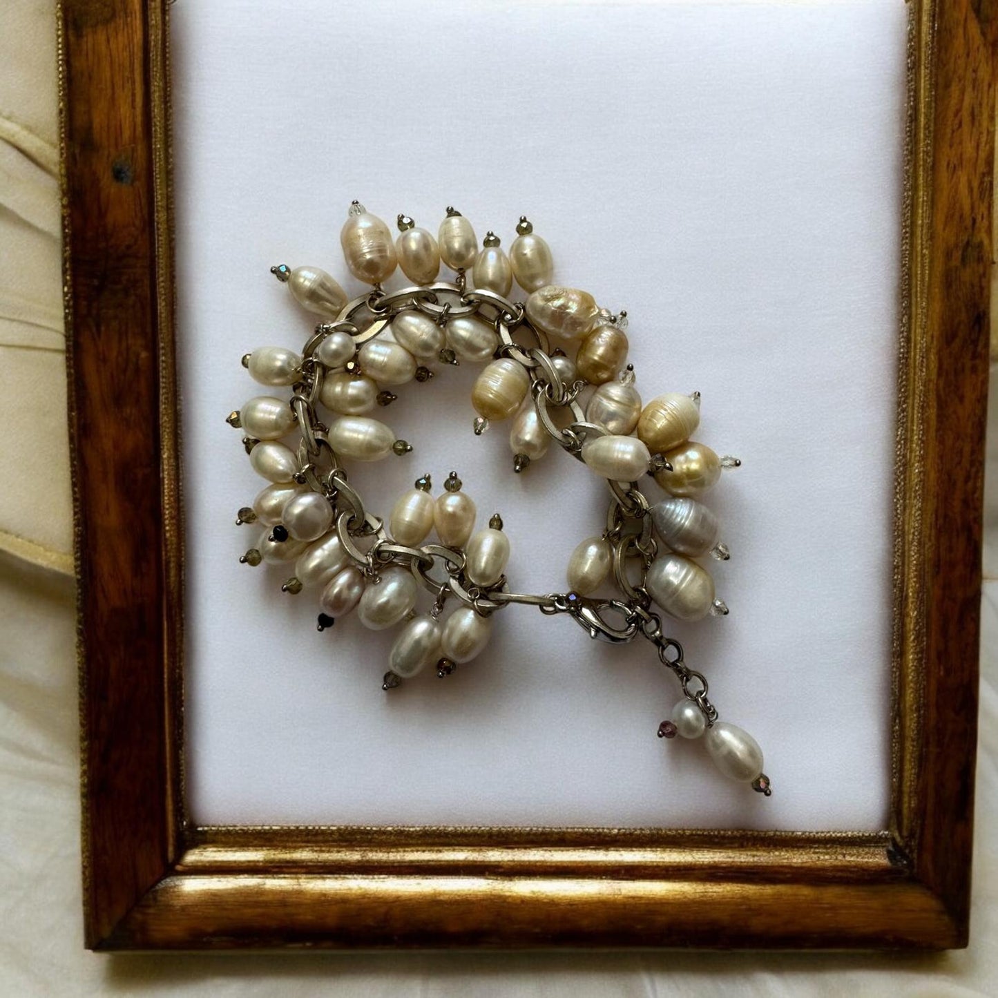 Bracelet with Fresh Water Pearls and Chain