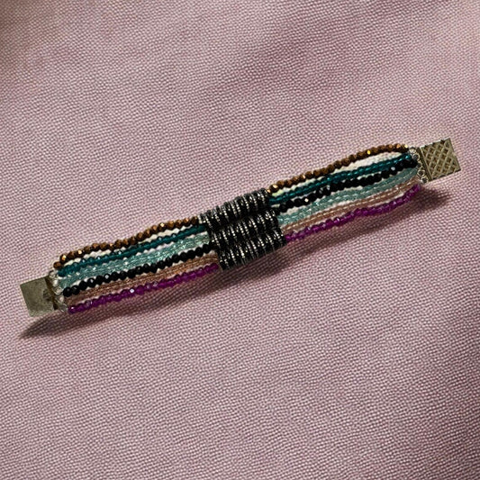 Bracelet Multicolor Pipe Style in Black Polish